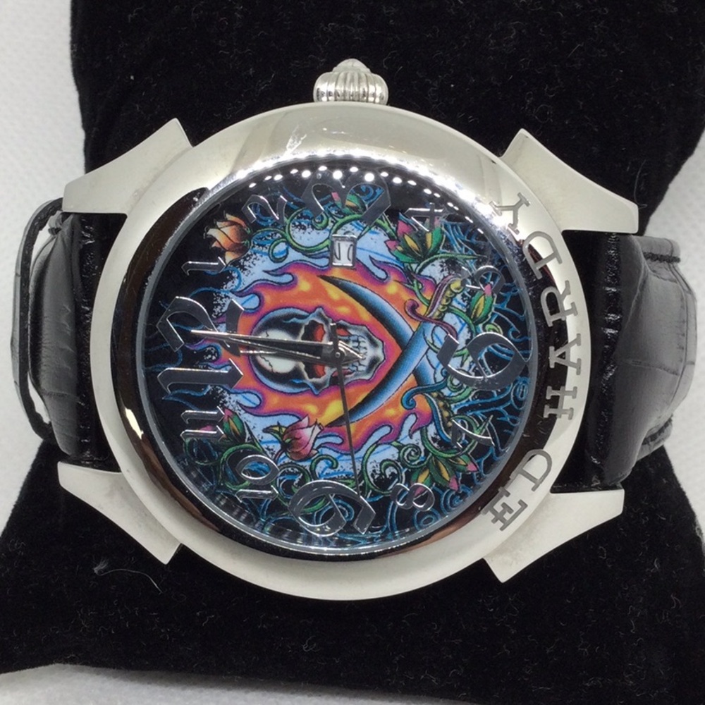 Ed Hardy Leather Watch
